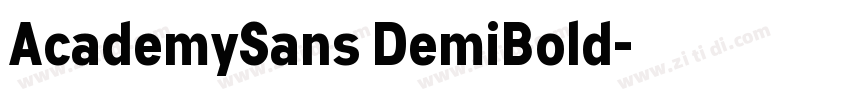 AcademySans DemiBold字体转换